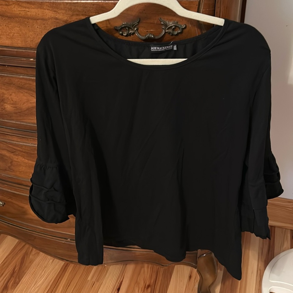 Jade Mackenzie XXXL black ladies top 3/4 sleeves